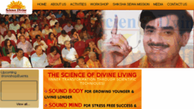 What Scidivine.com website looked like in 2018 (6 years ago)