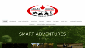 What Smartadventures.ca website looked like in 2018 (6 years ago)