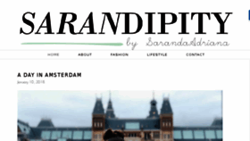 What Sarandaadriana.com website looked like in 2018 (6 years ago)