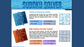 What Sudokusolver.com website looked like in 2018 (6 years ago)