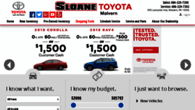 What Sloanetoyotamalvern.com website looked like in 2018 (6 years ago)