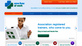 What Savelivesatwork.co.uk website looked like in 2018 (7 years ago)
