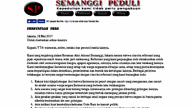 What Semanggipeduli.com website looked like in 2018 (6 years ago)
