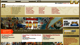 What Shiningforcecentral.com website looked like in 2018 (5 years ago)