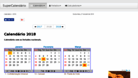 What Supercalendario.com.br website looked like in 2018 (6 years ago)