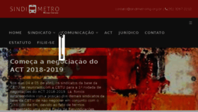 What Sindimetromg.org.br website looked like in 2018 (5 years ago)