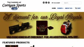 What Shoppesatcorrigansports.com website looked like in 2018 (6 years ago)