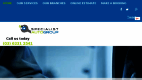What Specialistautogroup.com.au website looked like in 2018 (6 years ago)