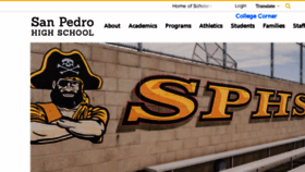 What Sanpedrohs.org website looked like in 2018 (6 years ago)