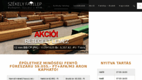 What Szekelyfatelep.hu website looked like in 2018 (6 years ago)