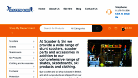 What Scooterandski.co.uk website looked like in 2018 (6 years ago)