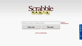 What Scrabblemania.net website looked like in 2018 (5 years ago)