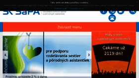 What Sksapa.sk website looked like in 2018 (6 years ago)