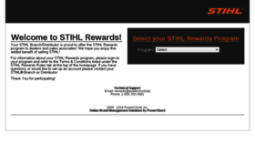 What Stihlrewardsonline.com website looked like in 2018 (6 years ago)