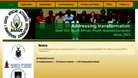 What Saadp.co.za website looked like in 2018 (6 years ago)