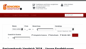 What Seniorenhandyshop.de website looked like in 2018 (5 years ago)