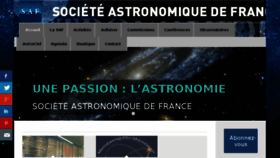 What Saf-astronomie.fr website looked like in 2018 (6 years ago)