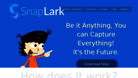 What Snaplark.com website looked like in 2018 (6 years ago)