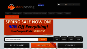 What Sharkhosting.co.uk website looked like in 2018 (5 years ago)