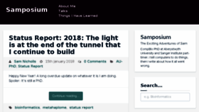 What Samnicholls.net website looked like in 2018 (6 years ago)