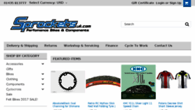 What Sprockets.uk.com website looked like in 2018 (6 years ago)