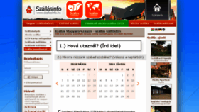 What Szallasinfo.hu website looked like in 2018 (5 years ago)