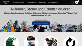 What Stickerapp.de website looked like in 2018 (6 years ago)