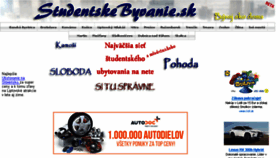 What Studentskebyvanie.sk website looked like in 2018 (6 years ago)