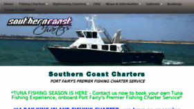 What Southerncoastcharters.com.au website looked like in 2018 (5 years ago)