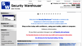 What Securitywarehouse.co.uk website looked like in 2018 (6 years ago)