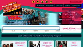 What Skechersfriendshipwalk.com website looked like in 2018 (6 years ago)