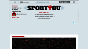 What Sportyou.com website looked like in 2018 (5 years ago)