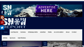 What Snowreport.co.za website looked like in 2018 (8 years ago)