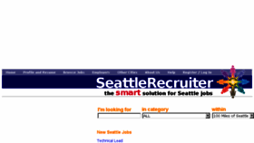 What Seattlerecruiter.com website looked like in 2018 (5 years ago)