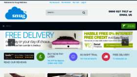 What Snugmattress.co.uk website looked like in 2018 (7 years ago)
