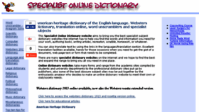 What Specialist-online-dictionary.com website looked like in 2018 (5 years ago)