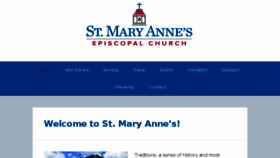 What Stmaryanne.org website looked like in 2018 (6 years ago)