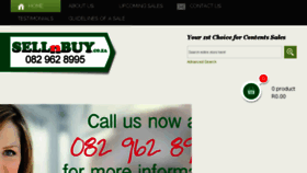 What Sellnbuysa.co.za website looked like in 2018 (5 years ago)