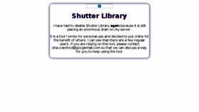 What Shutterlibrary.com website looked like in 2018 (5 years ago)