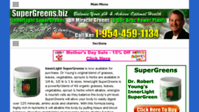 What Supergreens.biz website looked like in 2018 (6 years ago)