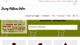 What Sewingpatternsonline.com.au website looked like in 2018 (6 years ago)