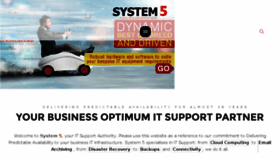 What System5.co.za website looked like in 2018 (6 years ago)