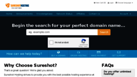 What Sureshothosting.net website looked like in 2018 (5 years ago)