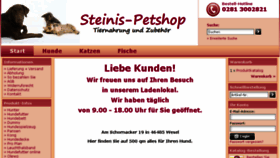 What Steinis-petshop.de website looked like in 2018 (5 years ago)