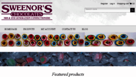 What Sweenorschocolates.com website looked like in 2018 (5 years ago)