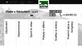 What Sepetna.cz website looked like in 2018 (6 years ago)