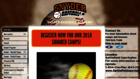 What Snyderbaseball.com website looked like in 2018 (5 years ago)