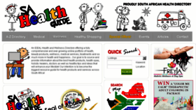 What Sahealthguide.co.za website looked like in 2018 (5 years ago)