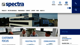 What Spectra.de website looked like in 2018 (5 years ago)