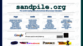 What Sandpile.org website looked like in 2018 (7 years ago)